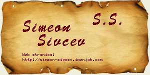 Simeon Sivčev vizit kartica